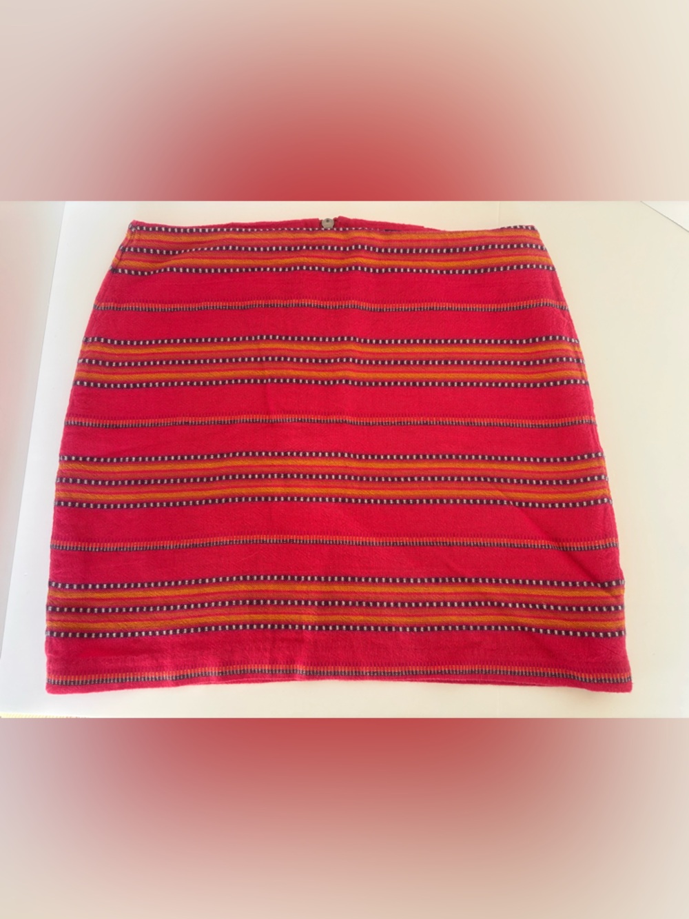 Y2K GAP Deep Pink Red Zip-Back Skirt